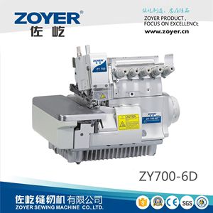 Zuoyi Direct Drive Six-Thread Overlock Sewing <b>Machine</b> Flat-Bed Fully Automatic For Fabric Edge <b>Binding</b> Textile Use - Product Image 4