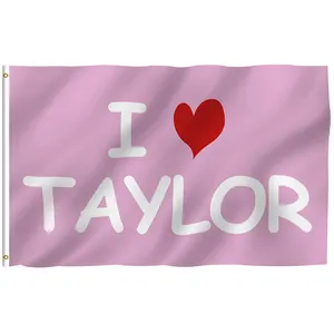 Grosir murah nasional 3x5 bendera Digital Printing Polyester desain kustom 3x5 kaki semua negara saya cinta Taylor bendera spanduk