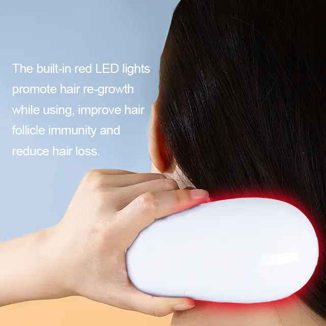 Mlike Beauty Portable Hot Sale Hair Care Electric Replacement Comb Set Red Blue Light Hair Massager