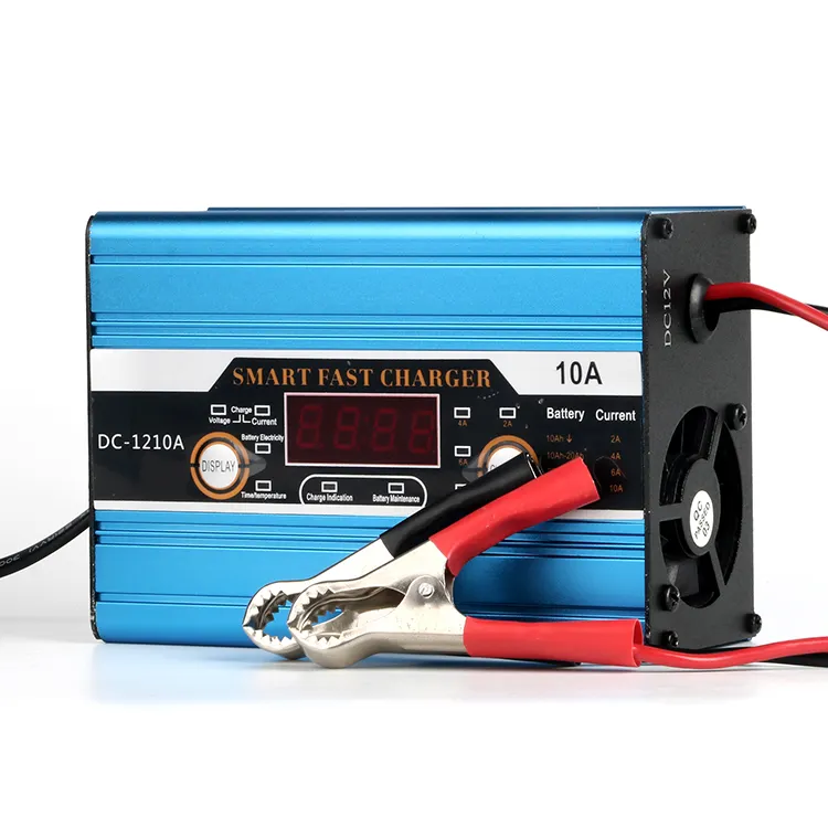 Car Motor Fully-Automatic Battery Charger 12V 10A With Short Circuit Protect Smart Car Battery Charger