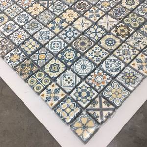 Jbn thiết kế hiện đại đá tự nhiên đá cẩm thạch khảm gạch đầy màu sắc vuông khảm thủy tinh cho phòng tắm và sử dụng ngoài trời và trang trí tường - Product Image 2