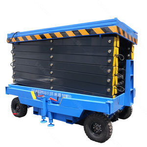 Plate-forme de levage de travail aérien 6-24m haute qualité <span class=keywords><strong>manivelle</strong></span> électrique Mobile ciseaux Mobile levage fret ascenseur - Product Image 5