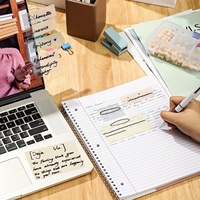 Notes autocollantes transparentes 6 tailles blocs de notes autocollantes claires 10 couleurs notes autocollantes translucides auto-adhésives étanches pour le bureau