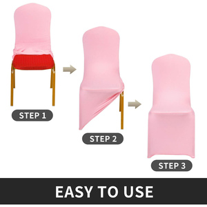 ผ้าหุ้มเก้าอี้ยืดผ้าสแปนเด็กซ์สีทองสำหรับงานแต่งงานงานเลี้ยงงานเลี้ยงกิจกรรมโรงแรมการประชุมร้านอาหาร - Product Image 3