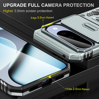 Étui de protection coulissant pour caméra avec protection de confidentialité à 360° °   Anneau rotatif pour Google Pixel 9 Pro, coque antichoc