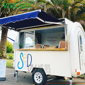 WECARE Mini Food Trailer, Piccolo Food Truck Mobile, Carretto Gelati, Design per Negozio di Snack Ambulante in Vendita - Product Image 1