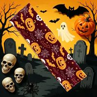 Nouveau Bandeau Élastique Personnalisé pour Femme, Motif Fantôme Citrouille Dessin Animé, en Polyester Doux Extensible, Accessoire Cheveux Cosplay pour Halloween