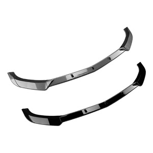 Amp-Z Mercedes-Benz Glc63 Amg X253 Front <b>Lip</b> <b>Splitter</b> Bumper Kit Piano Black Carbon Fiber Texture Matte Finish - Product Image 2