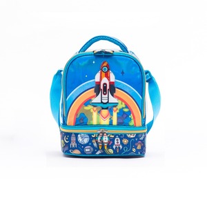 กระเป๋าใส่อาหารกลางวันหนังโฮโลแกรมรูปจรวดสำหรับเด็กผู้ชาย - Product Image 1