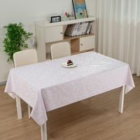 Nappe Minimaliste Blanche en PVC RNPT – Housse de Table Imperméable, Résistante à l'Huile, Lavable, en Vinyle, pour Salle à Manger et Cuisine