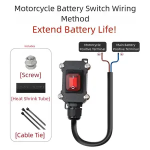 Interruptor <span class=keywords><strong>de</strong></span> Desconexión <span class=keywords><strong>de</strong></span> Batería para Motocicleta <span class=keywords><strong>de</strong></span> 30 cm, Resistente, 12V 24V DC, Impermeable, Accesorios para Motocicleta - Product Image 4