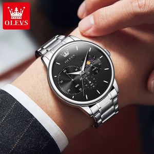 Reloj de Pulsera OLEVS 2936 de Lujo para Hombre, Cronógrafo de Cuarzo Resistente al Agua, con Fase Lunar Luminosa, para Negocios, Regalo para Hombre - Product Image 5