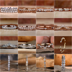 Vente en gros <span class=keywords><strong>de</strong></span> bagues <span class=keywords><strong>de</strong></span> mariage en moissanite VVS, éternité, coupe ouverte, personnalisées, serties <span class=keywords><strong>de</strong></span> diamants, en or, bijoux fins - Product Image 3