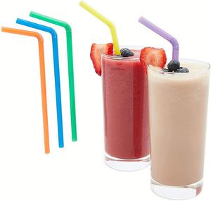Pailles en plastique flexibles colorées/à rayures, pliables, pour boisson - Product Image 5