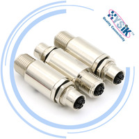 Conector M12 de Montaje en Campo, Cable PG7, Chapado en Oro, Intercambiable con la Serie HARTING SACC-M12, Conector Industrial