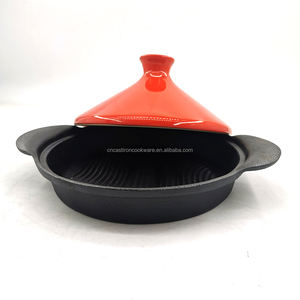 <span class=keywords><strong>Tajine</strong></span> marocaine en fonte d'émail, <span class=keywords><strong>pour</strong></span> de délicieux recettes marocaines, 8 pièces - Product Image 2