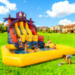 Glissière <span class=keywords><strong>gonflable</strong></span> portative de haute qualité de parc aquatique de poulpe <span class=keywords><strong>pour</strong></span> des enfants au-dessus du <span class=keywords><strong>sol</strong></span> avec la <span class=keywords><strong>piscine</strong></span> populaire à vendre - Product Image 1