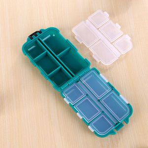 Double-layer 10-compartment Green Medicine Box With Lid For Pharmaceutical Storage Portable Pill Case Large Capacity Organizing - Product Image 1