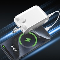 Nouvelle batterie externe compacte 10000 mAh avec cordon de fixation intégré, facile à transporter, charge ultra-rapide, modèle KH-51