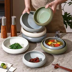 Cuenco de cerámica Retro para sopa, cuenco grande para mezclar ensaladas, porcelana, <span class=keywords><strong>Sushi</strong></span>, Sashimi, plato hondo, fruta, postre, cuenco para servir - Product Image 4