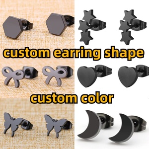 Wholesale Fine Jewelry Earrings Women Custom Shape Flower <b>Stud</b> Earring Gold Plated Stainless Steel Earrings - Product Image 6