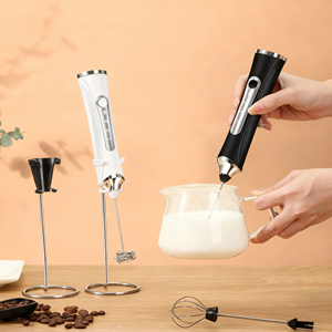 Ensemble de <span class=keywords><strong>mousseur</strong></span> <span class=keywords><strong>à</strong></span> <span class=keywords><strong>lait</strong></span> électrique de qualité alimentaire support mini mélangeur multifonctionnel <span class=keywords><strong>3</strong></span> vitesses fabricant de mousse café Latte Art boissons chaudes - Product Image 3