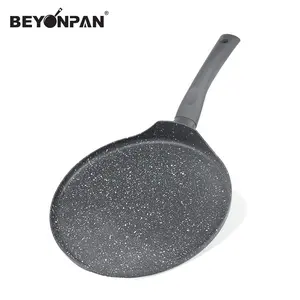 Graniet Gesmeed Non-stick En Pfoa-Gratis Aluminium Indian Koken Dosa Tawa Crêpe Pan, 24Cm Pan, Grijs
