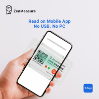 Registrador de Datos de Temperatura Inalámbrico ABS ZenMeasure OEM/ODM, Resistente al Agua IP67 5.0, Registro de 12 Meses para Logística de Cadena de Frío