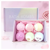 Vente en gros OEM personnalisé en usine Coffret cadeau avec bombes de bain 100% naturelles pour cupcakes