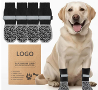 Calcetines Antideslizantes para Perros con Agarres de Silicona, Protectores de Patas para Interiores, Calcetines Transpirables de Algodón para Pisos de Madera, Control de Tracción