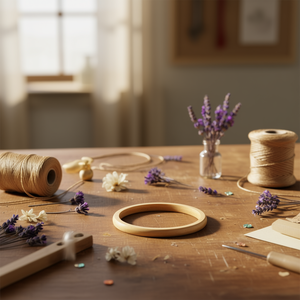 Anello in bambù Ilan 18 cm per artigianato e decorazioni, 6 pezzi - Product Image 3