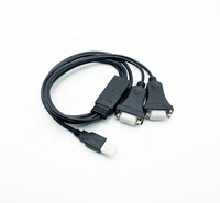 Convertidor de serie DB9, Cable USB AM a 2 puertos, de alta calidad, venta directa de fábrica
