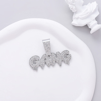 2025 Hotsale hommes nouvelle mode Hip Hop glacé sauvage lettre collier pendentif plein strass lien chaîne fête cadeau bijoux