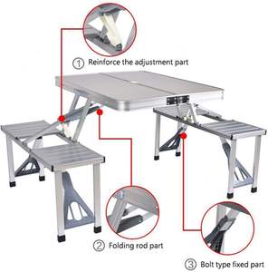 <span class=keywords><strong>Table</strong></span> et chaise pliantes modernes en métal directes d'usine pour une utilisation en extérieur bureau <span class=keywords><strong>pliable</strong></span> peu encombrant pour la cour - Product Image 4