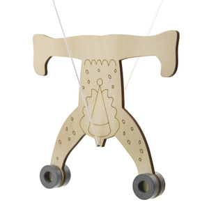 Figura acrobática de madera, Kit de bricolaje, juguete educativo de ciencia con control manual para niños de 4 a 6 años, forma de dibujos animados, educativo Unisex - Product Image 5