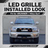 Grille LED ABS pour Toyota 4Runner Hilux Surf 1996-2002 Grille avant noire avec feux de jour Accessoires 4x4