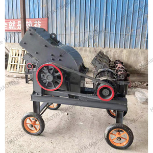 Petite machine de concassage à marteaux mobile, concasseur à marteaux diesel, concassage de roche, acier au manganèse utilisé dans l'exploitation minière - Product Image 2