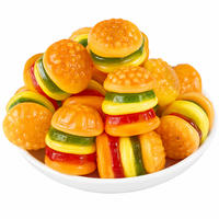 Fabrieksdirect Mini Jelly Zachte Hamburger Gummy Lollipop Individueel Verpakt Burger Gummies Bulk Jar Verpakking Privélabel Snoep