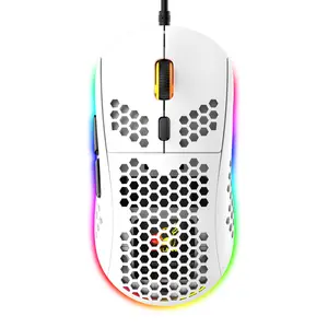 Groothandel freewolf gaming muis-Ergonomische Honingraat 6D Dpi Computer Software Gaming Optische Usb Wired Office Mouse