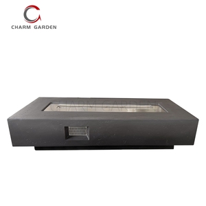 Grande <span class=keywords><strong>cheminée</strong></span> rectangulaire au <span class=keywords><strong>bioéthanol</strong></span> Table de foyer intérieur extérieur élégante construction de corps en béton foyer à l'éthanol - Product Image 5