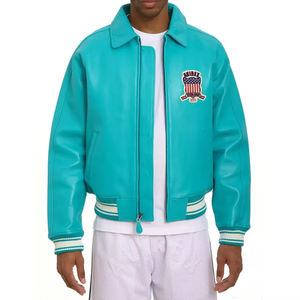 Vestes pour hommes Dernière conception 2025 OEM ODM Vestes en cuir Veste Avirex en cuir véritable pour homme - Product Image 3