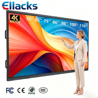 Tableau interactif intelligent tout-en-un 4K UHD à écran tactile de 98/110/115 pouces, Android, pour la conférence et l'éducation