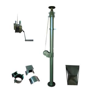 Achetez un mât télescopique manuel de 3m à 8m, petit mât télescopique portable avec treuil manuel, monté sur un véhicule ou sur le sol - Product Image 1