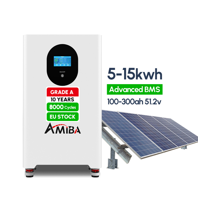 US Stock 15KWH LiFePO4 Lithium Battery Wall Mounted Home Solar Energy Storage Backup Power Solution