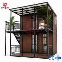 Maison préfabriquée extensible à deux étages avec technologie d'isolation, qualité CE ISO, maison modulaire