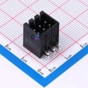 JL15EDGRHB-35006B01 Plug-in Terminal Block Bent Lead Through Hole,P=3.5mm Board-to-Board / Socket - Closed 2x3P 3.5mm Black - Product Image 1