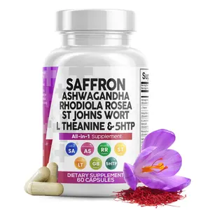 OEM Premium Pure Saffron Extract Capsules Saffron Supplements for Natural Stress Support