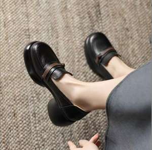 <span class=keywords><strong>Scarpe</strong></span> da <span class=keywords><strong>Donna</strong></span> <span class=keywords><strong>con</strong></span> <span class=keywords><strong>Tacco</strong></span> Alto Autunnali Eleganti Punta Quadrata Alta Qualità in Pelle per Ufficio <span class=keywords><strong>con</strong></span> <span class=keywords><strong>Tacco</strong></span> Spesso - Product Image 2