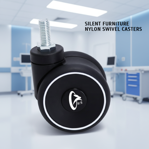 Professionelle Designer-Drehrollen mit <span class=keywords><strong>360</strong></span>°-Drehung, Möbelrollen mit Gewindestange, Gummi-Medizinrollen für den Krankenhausgebrauch - Product Image 1