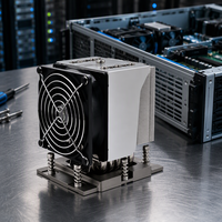 مبرد وحدة المعالجة المركزية النشط 4U لمقبس LGA6096 لخوادم سلسلة AMD EPYC 7000، مشتت حراري بقدرة 400 واط مع مروحة Nidec 92 مم